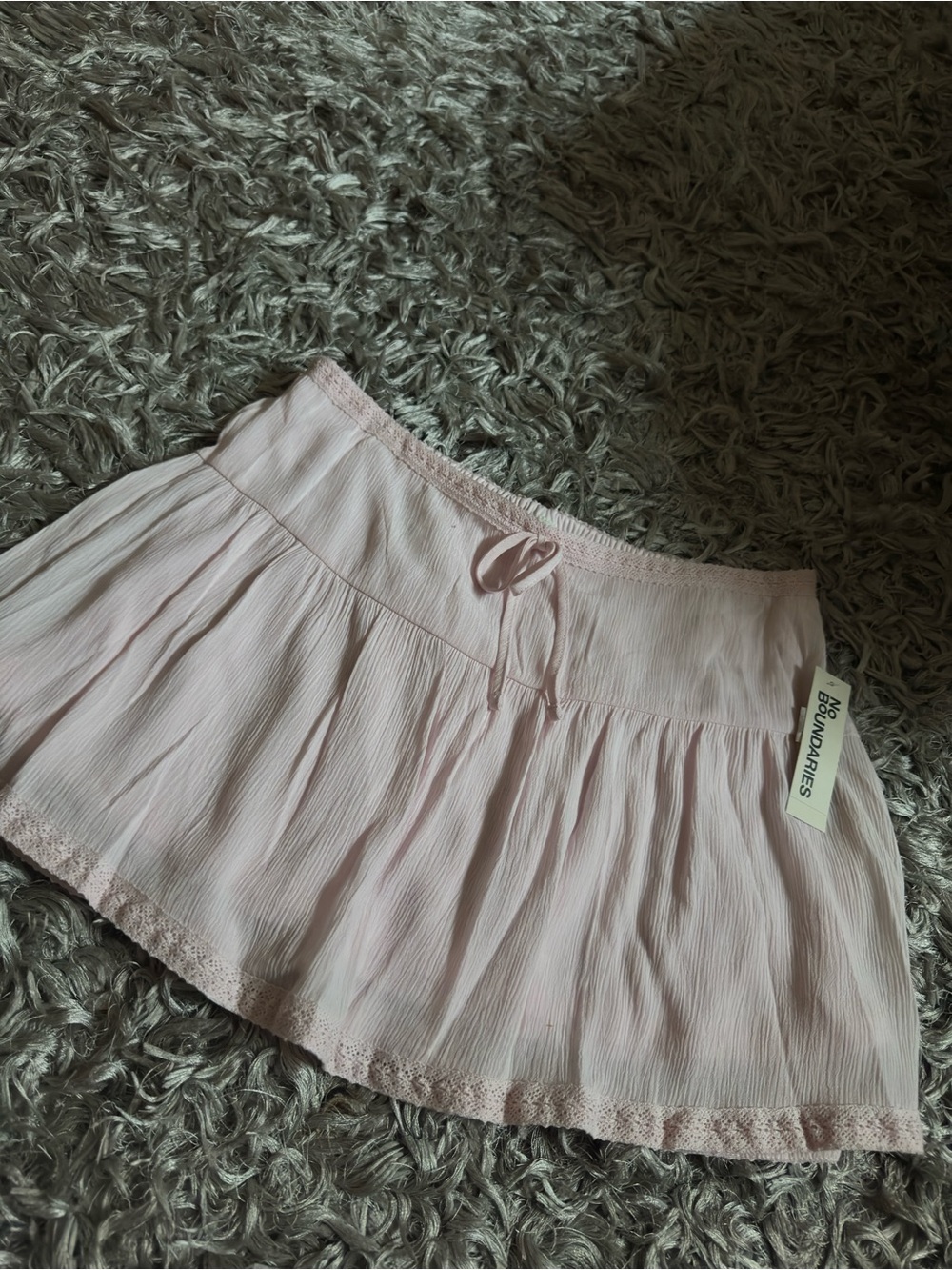 No Boundaries Light Pink Tiered Mini Skirt
